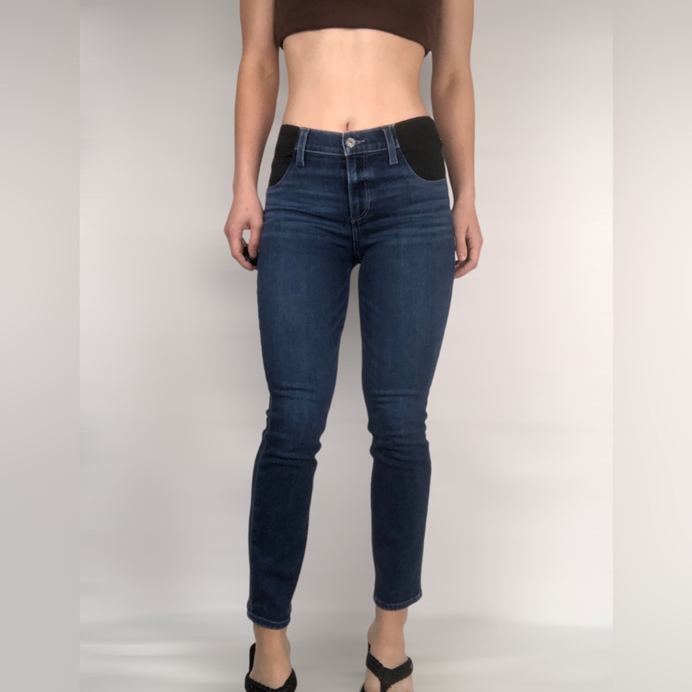 Paige Cindy Maternity Jeans Elastic Gusset Stretchy Waist